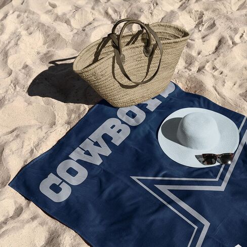 Northwest NFL Dallas Cowboys Microfiber Beach Towel, 30 x 60 Inches – Quick Dry, Sand Resistant, Lightweight, Highly Absorbent, Incisor Design in Saudi Arabia