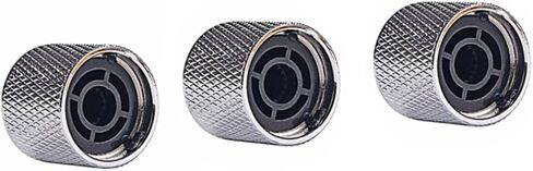 Vaguelly 3pcs Chrome Knurled Bass Guitar Volume Tone Control Knobs Aluminum Alloy Guitar Parts Accessories Fit for Bass in Saudi Arabia
