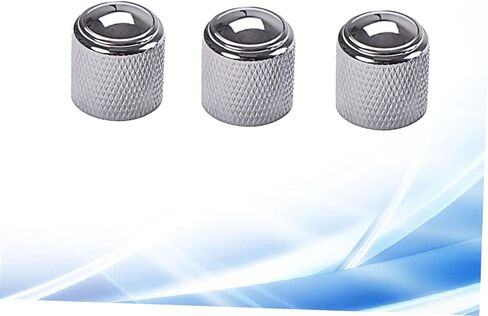 Vaguelly 3pcs Chrome Knurled Bass Guitar Volume Tone Control Knobs Aluminum Alloy Guitar Parts Accessories Fit for Bass in Saudi Arabia