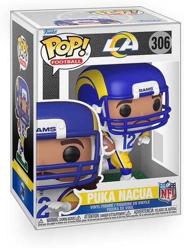 Pop Football: Rams - Puka Nacua Vinyl Figure Bundled with Box Protector Compatible for Funko in Saudi Arabia