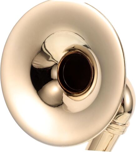 Miniature Brass French Horn Model Intricate Detailing Gold-plated Musical Instrument for Dollhouse Decoration Realistic Music Room Ornament Case in Saudi Arabia