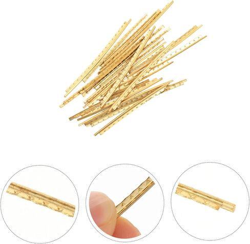 مجموعة أسلاك جيتار فريت 40 قطعة للقيثارات الصوتية والكهربائية، أجزاء بديلة للوحة الفريتس، ​​خط فريت معدني للآلات الشعبية والمندولين in Kuwait