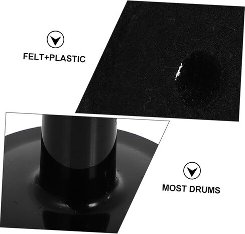 18pcs Drum Kit Felt Pads Set Black Non-slip Cymbal Pads Drum Set Gadgets with Dish Nuts and Washers for Drummers Beginners Percussionists in Saudi Arabia