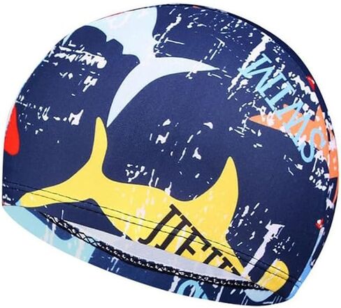 1pc Waterproof Print Swimming Cap with Ear Protection and Non-Slip Design for Adults for Pool, Beach, and Summer Fun in Saudi Arabia