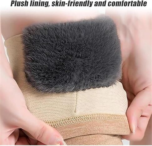 Winter Seamless Knee Warmers with Pockets, Thick Plush Fleece Lined Knee Sleeves, Adjustable Thermal Leg Warmers in Saudi Arabia