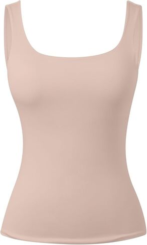 قمصان علوية للتمرين للسيدات مع حمالة صدر مدمجة ورقبة مربعة وقميص قصير لطيف بدون خياطة وقصة ضيقة وقمصان رياضية أساسية لليوجا in Kuwait