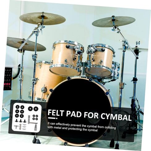 Professional Drum Cymbal Felt Pads Set Non-slip Cymbal Cushions for Drum Kits From Damage Enhance Sound Quality Easy Installation for Drummers in Saudi Arabia