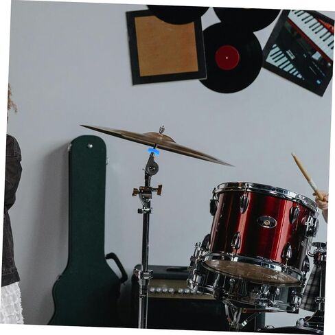 12Pcs Lake Blue Cymbal Felt Pads Thick Washers Soft Protection for Hi-hat Stands Crashes Drum Repair Kit in Saudi Arabia