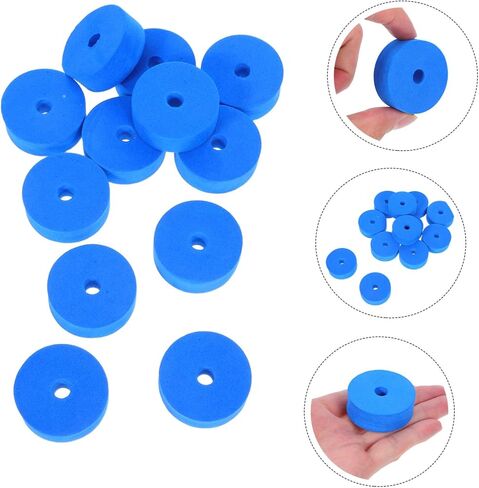 12Pcs Lake Blue Cymbal Felt Pads Thick Washers Soft Protection for Hi-hat Stands Crashes Drum Repair Kit in Saudi Arabia