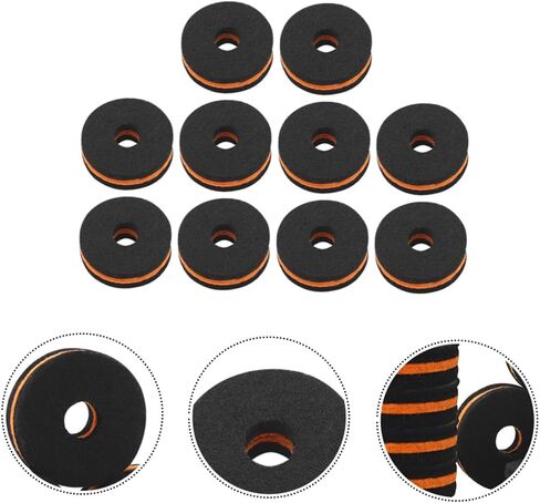 10Pcs Drum Set Felt Pads Anti-skid Cymbal Cushions Drum Kit Accessories Sound Quality Easy Installation Standard in Saudi Arabia