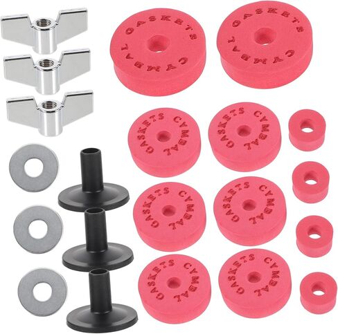 Drum Cymbal EVA Cotton Pad Non-slip Cushion Accessories with Clutch Sleeves and Gaskets for Drum Kits and Electronic Professional Percussion Replacement Parts in Saudi Arabia