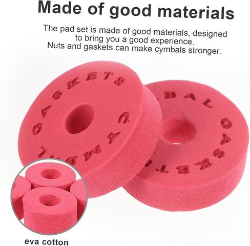 Drum Cymbal EVA Cotton Pad Non-slip Cushion Accessories with Clutch Sleeves and Gaskets for Drum Kits and Electronic Professional Percussion Replacement Parts in Saudi Arabia