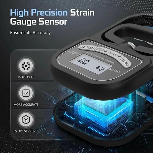 مقياس قوة قبضة اليد 396 رطل/180 كجم - جهاز اختبار قوة قبضة اليد الرقمي مع شاشة LED، مقياس قبضة اليد قابل للتعديل للياقة البدنية والرياضة والعلاج وإعادة التأهيل in Saudi Arabia