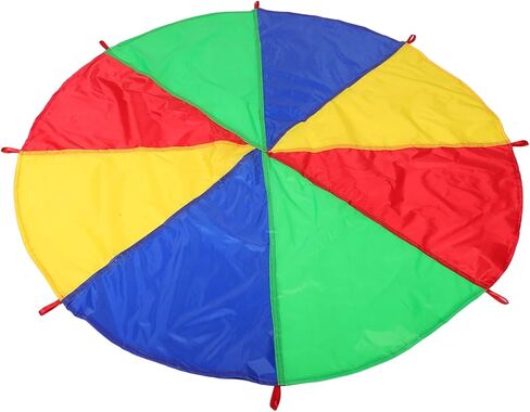 لعبة مظلة قوس قزح للأولاد والبنات بطول 2 متر من BESPORTBLE للألعاب الخارجية وأنشطة التعلم في مرحلة ما قبل المدرسة وتنمية المهارات الحركية وألوان جذابة لقطر اللعب التعاوني in Kuwait