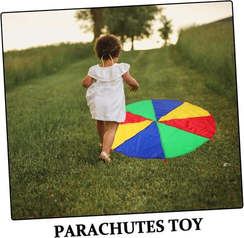 لعبة مظلة قوس قزح للأولاد والبنات بطول 2 متر من BESPORTBLE للألعاب الخارجية وأنشطة التعلم في مرحلة ما قبل المدرسة وتنمية المهارات الحركية وألوان جذابة لقطر اللعب التعاوني in Kuwait