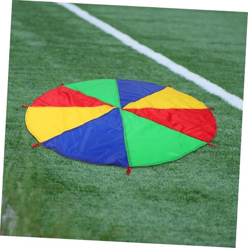 لعبة مظلة قوس قزح للأولاد والبنات بطول 2 متر من BESPORTBLE للألعاب الخارجية وأنشطة التعلم في مرحلة ما قبل المدرسة وتنمية المهارات الحركية وألوان جذابة لقطر اللعب التعاوني in Kuwait