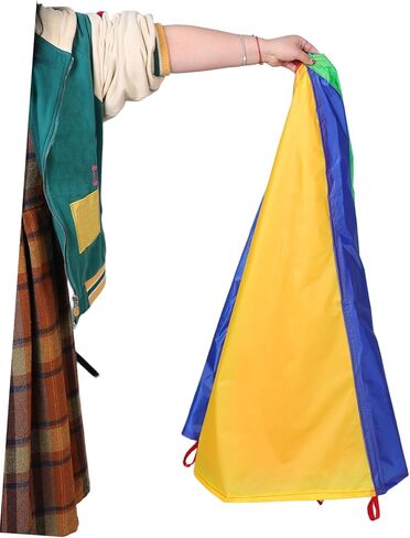 لعبة مظلة قوس قزح للأولاد والبنات بطول 2 متر من BESPORTBLE للألعاب الخارجية وأنشطة التعلم في مرحلة ما قبل المدرسة وتنمية المهارات الحركية وألوان جذابة لقطر اللعب التعاوني in Kuwait