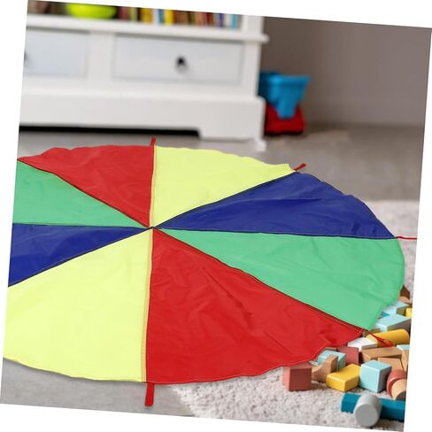 Yardwe Outdoor Rainbow Umbrella Game Multicolored Parachute for Cooperative Play Indoor Outdoor Activities Enhances Coordination Motor Skills for Gymnastics Preschool Games in Saudi Arabia