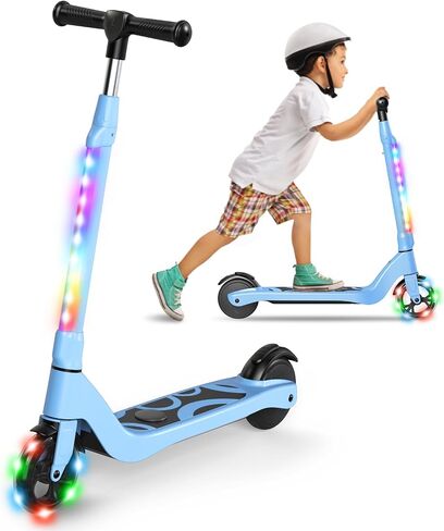 LIEAGLE Electric Scooter for Kids Ages 6-12, LED Light-Up Deck, Kids Scooters with 3 Adjustment Levels Handlebar to 36 Inches High,5.3" Wheel UL Certificated Kick Scooter in Saudi Arabia