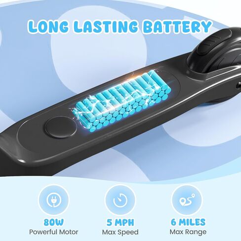 LIEAGLE Electric Scooter for Kids Ages 6-12, LED Light-Up Deck, Kids Scooters with 3 Adjustment Levels Handlebar to 36 Inches High,5.3" Wheel UL Certificated Kick Scooter in Saudi Arabia