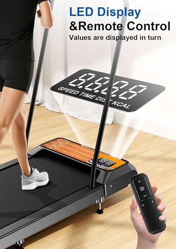 Smart Queen Walking Treadmill Pad with Removable Handle,2.5HP Portable Treadmills for Home and Office, 270lbs Capacity Under Desk Treadmill with APP &Remote Control, LED Display in Saudi Arabia
