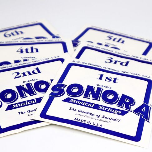 صُنعت في الولايات المتحدة الأمريكية، سلاسل Sonora SN43 Requinto من النايلون الشفاف المطلي بالفضة Cuerdas Requinto، جودة الصوت - (مجموعتان) in Kuwait