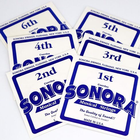 صُنعت في الولايات المتحدة الأمريكية، سلاسل Sonora SN43 Requinto من النايلون الشفاف المطلي بالفضة Cuerdas Requinto، جودة الصوت - (مجموعتان) in Kuwait
