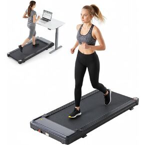 وسادة المشي تحت المكتب، محرك هادئ 1.75 حصان للمكتب المنزلي، آلة الركض المحمولة مع تطبيق ذكي وجهاز تحكم عن بعد، شاشة LED in Kuwait