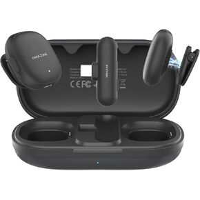 ميكروفون صغير لأجهزة iPhone/iPad/Android، ميكروفون لاسلكي احترافي مع حافظة شحن، وصلة USB-C، 3 أوضاع AI Denoise لتسجيل الفيديو/مدونات الفيديو/YouTube/TikTok in Kuwait