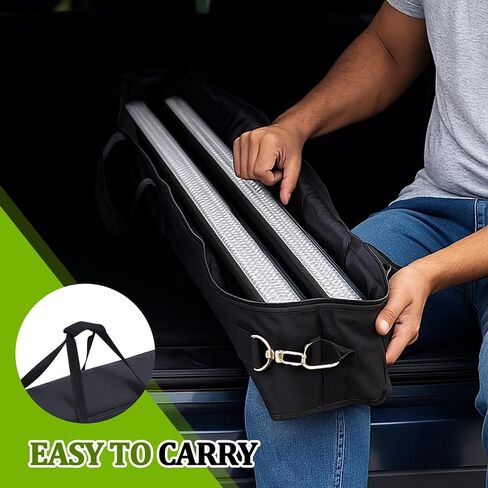حقيبة مبطنة بأشرطة ضوئية من Abbylike لشريط ألوان DJ، حقيبة تخزين إضاءة LED مقاس 43 بوصة × 7.8 بوصة × 7 بوصة مع فواصل قابلة للتعديل وحزام كتف لعروض DJ الخفيفة والأحداث والأنشطة الخارجية in Saudi Arabia