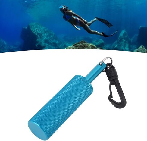 Signal Bell Diving Stick Noise r Crisp Sound Aluminum Alloy Underwater Shaker Bell with Clip for Scuba Diving and Underwater Photography (Blue) in Saudi Arabia