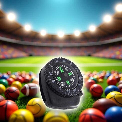 Mini Black Button Navigation Device - Compact Survival Compass for Hiking, Camping, Boating - Liquid-Filled Pocket Compass for Trekking, Wristband Navigation Tool, Compasses in Saudi Arabia