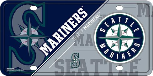 Rico MLB Mariners - Split Design - Metal Tag in Saudi Arabia