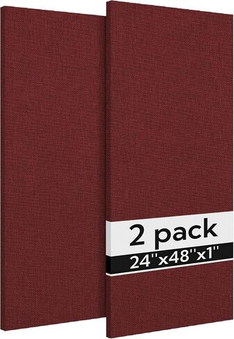 Olanglab Acoustic Panels 2 Pack, 48''x24'' Large Sound Panels, Fabric Wrapped Sound Proof Foam Panels for Walls, Sound Absorbing Panels for Recording Studio Acoustical Treatments (Dark Gray) in Saudi Arabia