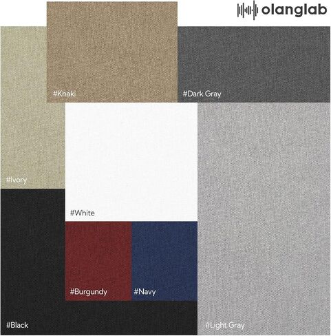 Olanglab Acoustic Panels 2 Pack, 48''x24'' Large Sound Panels, Fabric Wrapped Sound Proof Foam Panels for Walls, Sound Absorbing Panels for Recording Studio Acoustical Treatments (Dark Gray) in Saudi Arabia