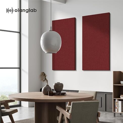 Olanglab Acoustic Panels 2 Pack, 48''x24'' Large Sound Panels, Fabric Wrapped Sound Proof Foam Panels for Walls, Sound Absorbing Panels for Recording Studio Acoustical Treatments (Dark Gray) in Saudi Arabia