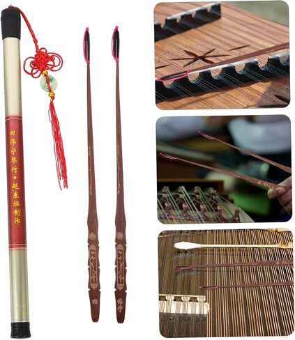2 قطعة من عصي السنطور من خشب الأبنوس لملحقات أدوات Yangqin المتينة والأنيقة لتحسين الصوت وسهولة اللعب in Saudi Arabia