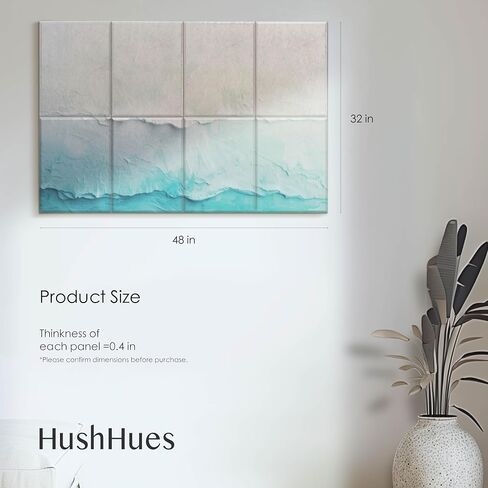 8-Pack Art Acoustic Wall Panels 48x32 Inches Decorative Sound Absorbing Panels- Sound Absorbing Panels for Recording Studios, Offices, Home, Easy Installation in Kuwait