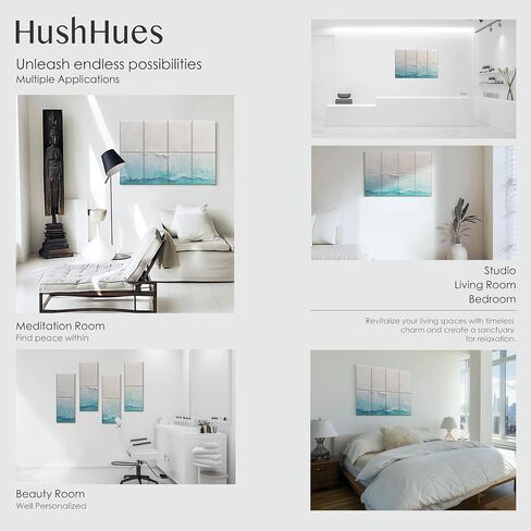 8-Pack Art Acoustic Wall Panels 48x32 Inches Decorative Sound Absorbing Panels- Sound Absorbing Panels for Recording Studios, Offices, Home, Easy Installation in Kuwait