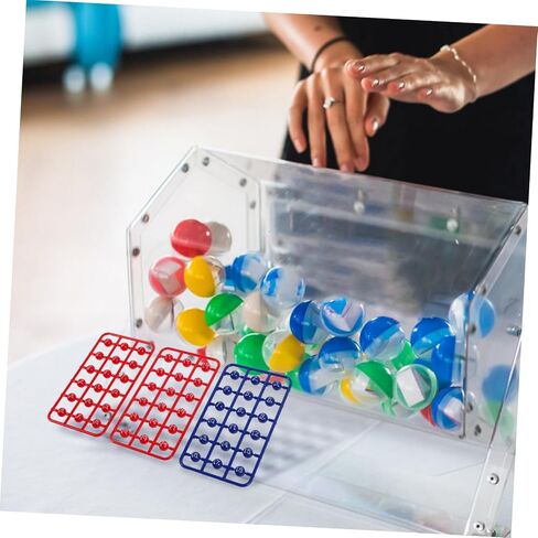 1 Set Lotto Ball Machine with Mini Plastic Colored Raffle Balls Hand Cranked Number Picker for Lotto Players Engaging for Parties and Events in Saudi Arabia