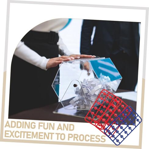 1 Set Lotto Ball Machine with Mini Plastic Colored Raffle Balls Hand Cranked Number Picker for Lotto Players Engaging for Parties and Events in Saudi Arabia