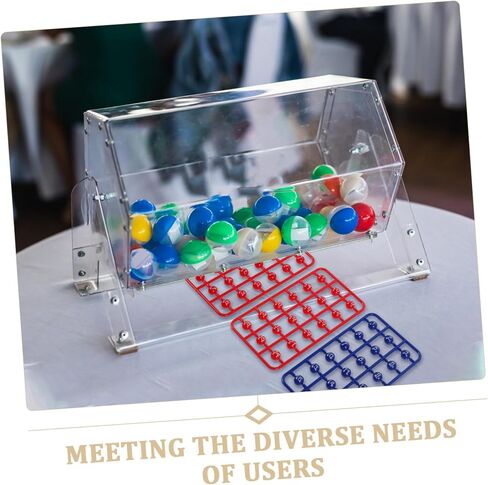 1 Set Lotto Ball Machine with Mini Plastic Colored Raffle Balls Hand Cranked Number Picker for Lotto Players Engaging for Parties and Events in Saudi Arabia