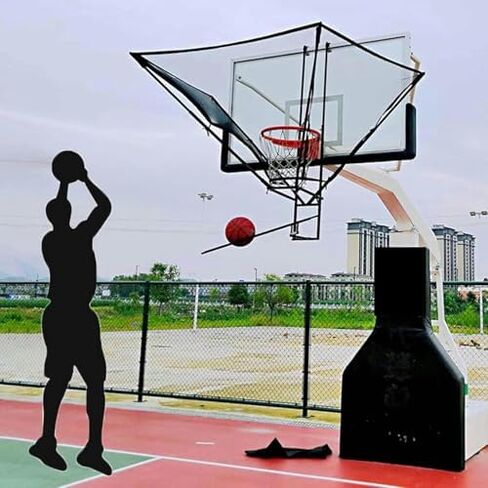Basketball Shot Returner Net System - Metal Hanging Rebounder Attachment for Hoop, Improve Shooting Skills, Ball Return Trainer for Basketball Practice in Saudi Arabia