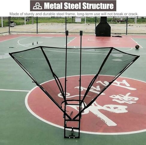 Basketball Shot Returner Net System - Metal Hanging Rebounder Attachment for Hoop, Improve Shooting Skills, Ball Return Trainer for Basketball Practice in Saudi Arabia