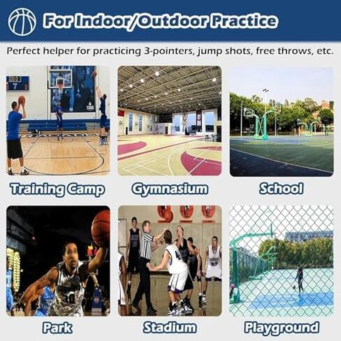 180° Rotating Basketball Shooting Trainer - Easy Setup Shot Return System for Youth & Adults, Perfect for Parks & School Yards, Basketball Hoop Ball Return Net in Saudi Arabia
