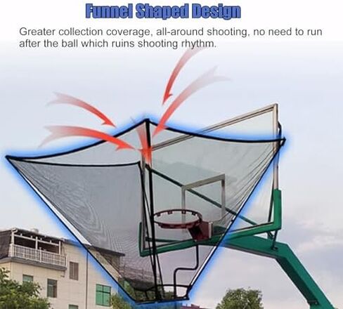 Portable Basketball Shot Returner System - Rebounder Net Trainer for Kids, Teens, Adults - Foldable Metal Hanging Device for Beginners - Enhance Shooting Skills in Saudi Arabia