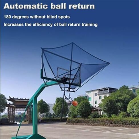 Basketball Return System with 180° Rotating Chute, Universal Hoop Attachment for Efficient Training, Ideal for Schools, Camps, and Basketball Halls in Saudi Arabia