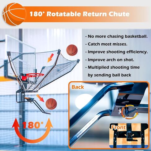 Heavy Duty Basketball Return Attachment for Teens & Adults – Efficient Rebounder Net for Shot Training at Home, Parks & Gyms – Ultimate Ball Returner for Youth Basketball Practice in Saudi Arabia