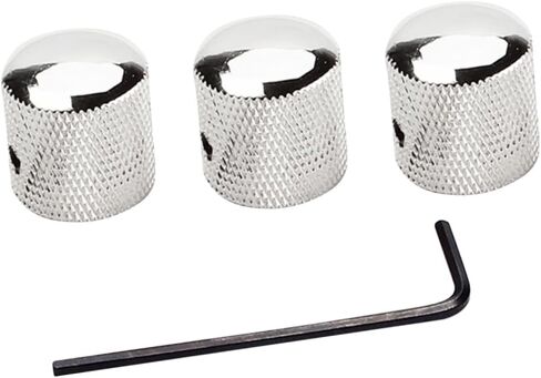 ibasenice 3pcs Electric Bass Guitar Control Knobs Wrench Dome Volume Tone Knobs Compatible Import and Split Shaft Pots in Saudi Arabia