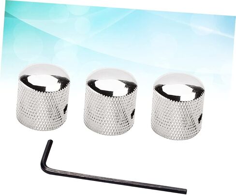 ibasenice 3pcs Electric Bass Guitar Control Knobs Wrench Dome Volume Tone Knobs Compatible Import and Split Shaft Pots in Saudi Arabia